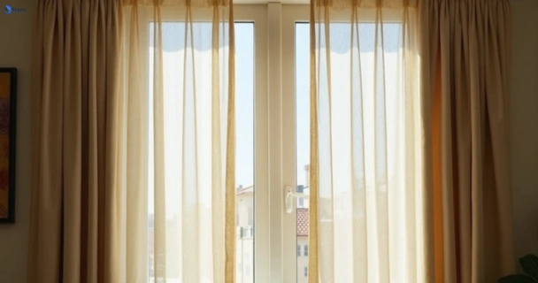 Dull dusty drapes in baulkham-hills-nsw before professional cleaning